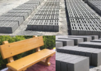 Cement Bench and  Bricks